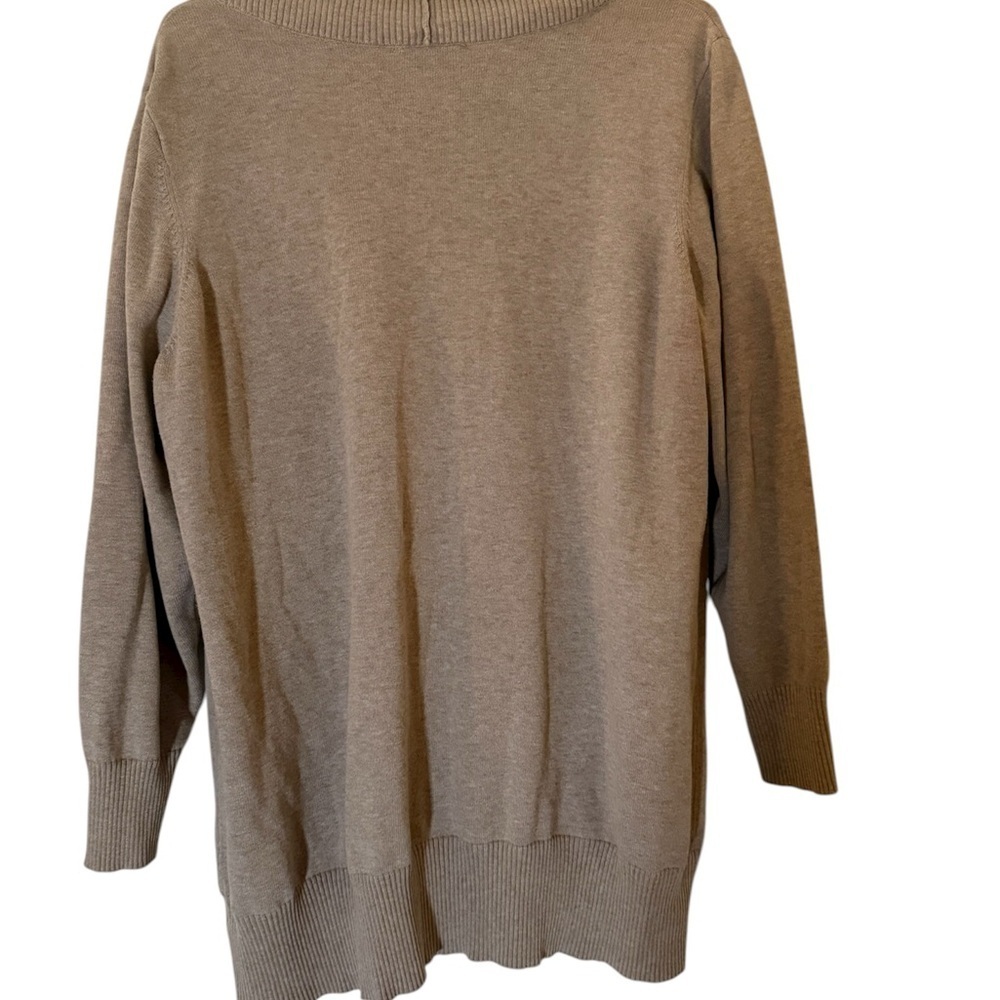 St. John's Bay Taupe Cowl Neck Sweater - Picture 2 of 7